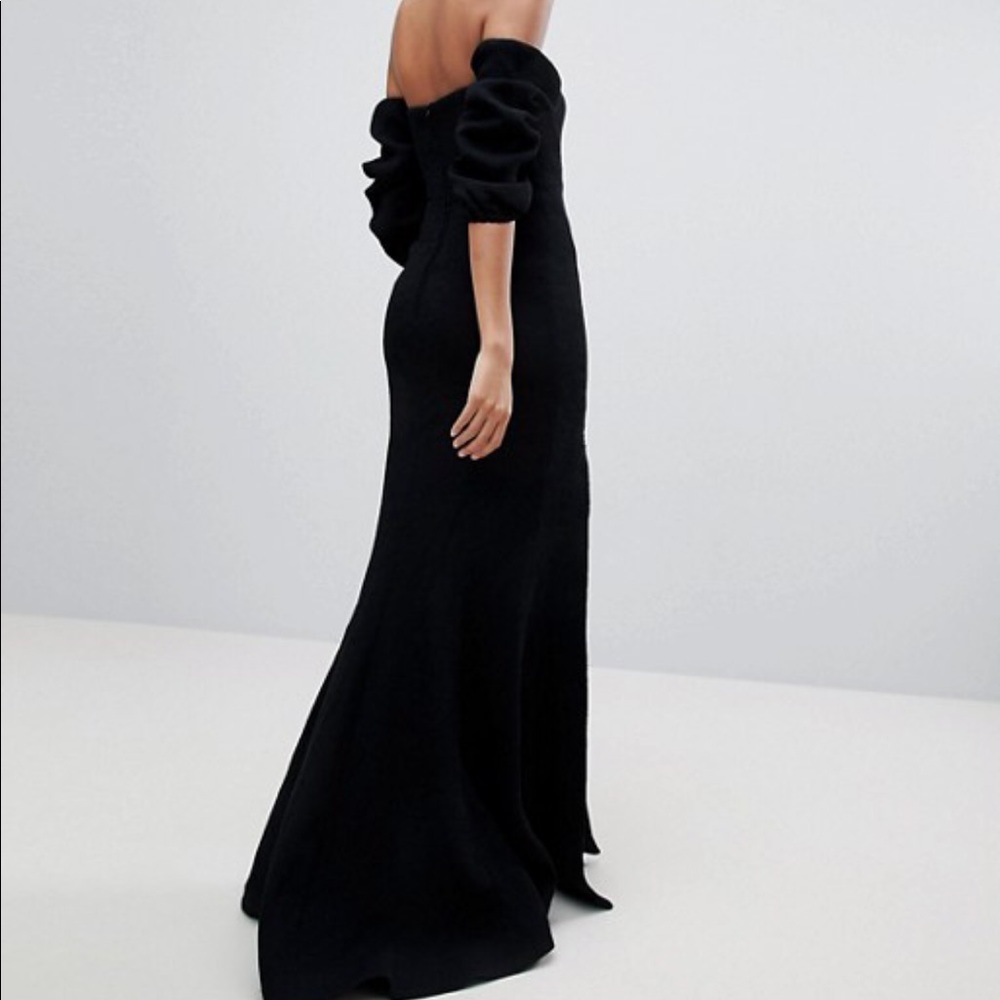 C/Meo Collective Off Shoulder Split Gown Dress - Picture 3 of 4